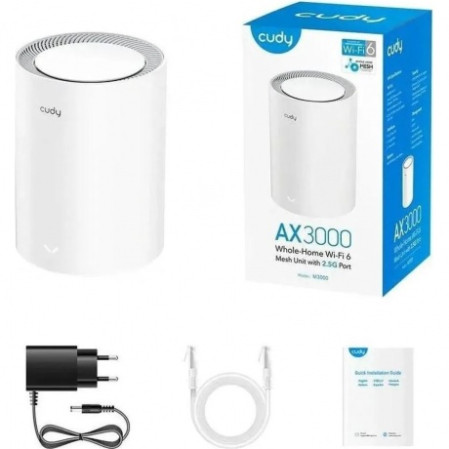 Новинка! WIFI 6. Двухдиапазонная Wi-Fi Mesh система CUDY M3000 (из 1 блока)